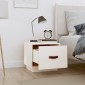 vidaXL Κομοδίνα 2 τεμ. Λευκά 40 x 34 x 35 εκ. από Μασίφ Ξύλο Πεύκου