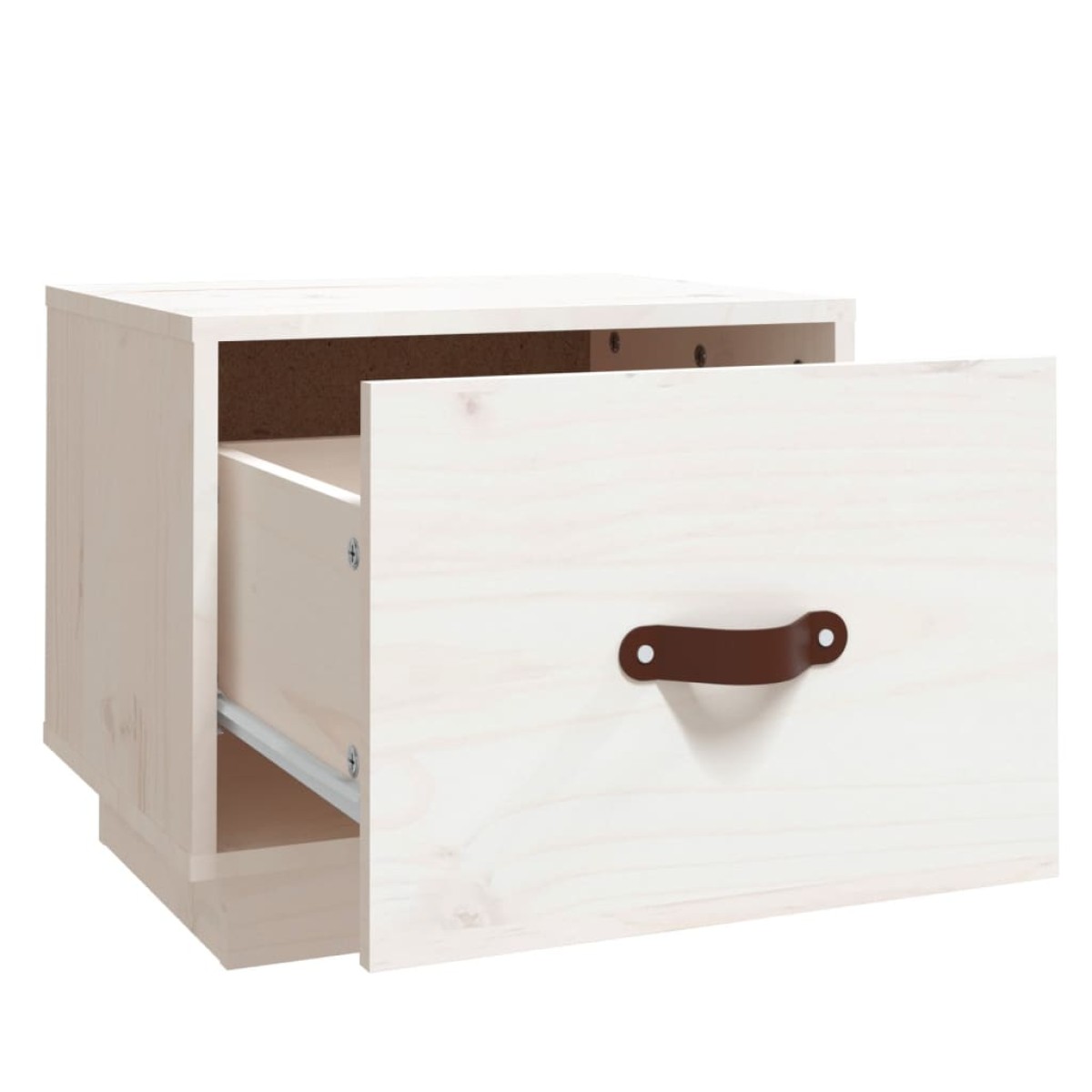 vidaXL Κομοδίνα 2 τεμ. Λευκά 40 x 34 x 35 εκ. από Μασίφ Ξύλο Πεύκου