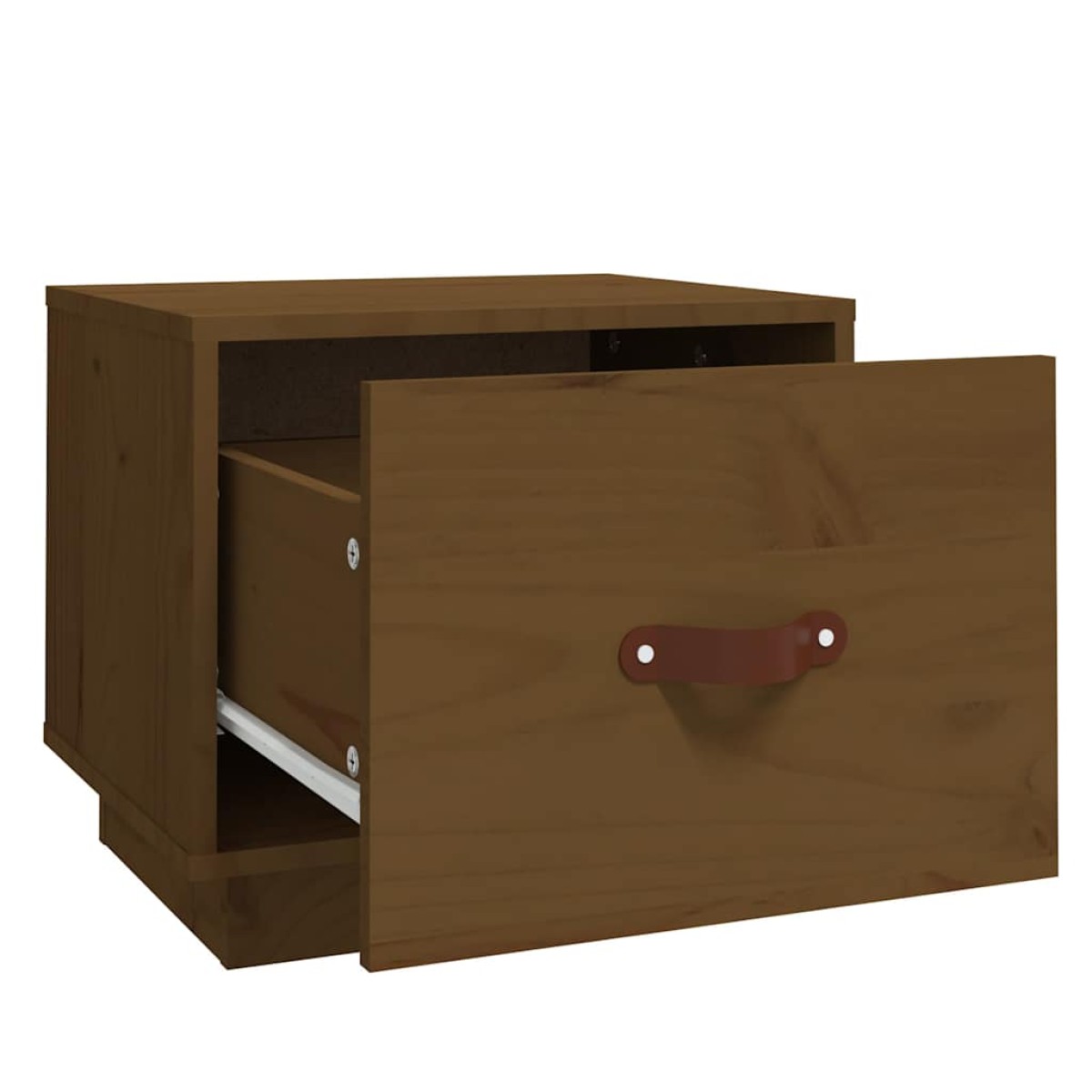 vidaXL Κομοδίνα 2 τεμ. Καφέ Μελί 40 x 34 x 35 εκ. Μασίφ Ξύλο Πεύκου
