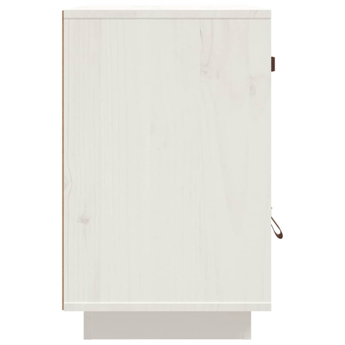 vidaXL Κομοδίνο Λευκό 40 x 34 x 55 εκ. από Μασίφ Ξύλο Πεύκου