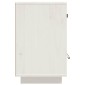 vidaXL Κομοδίνο Λευκό 40 x 34 x 55 εκ. από Μασίφ Ξύλο Πεύκου