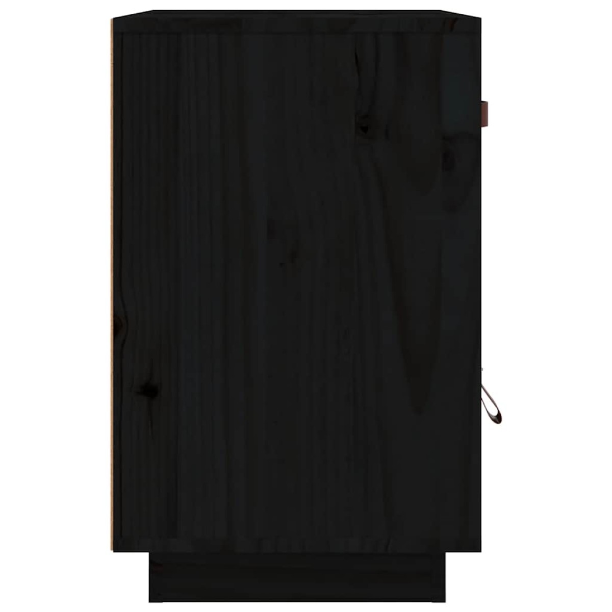vidaXL Κομοδίνο Μαύρο40x34x55εκ. από Μασίφ Ξύλο Πεύκου