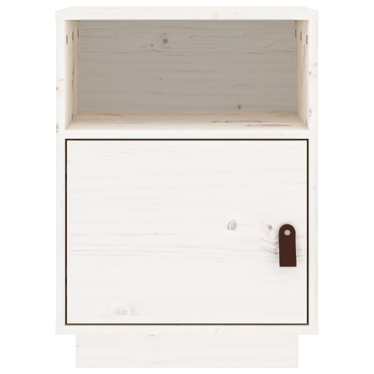 vidaXL Κομοδίνο Λευκό 40 x 34 x 55 εκ. από Μασίφ Ξύλο Πεύκου