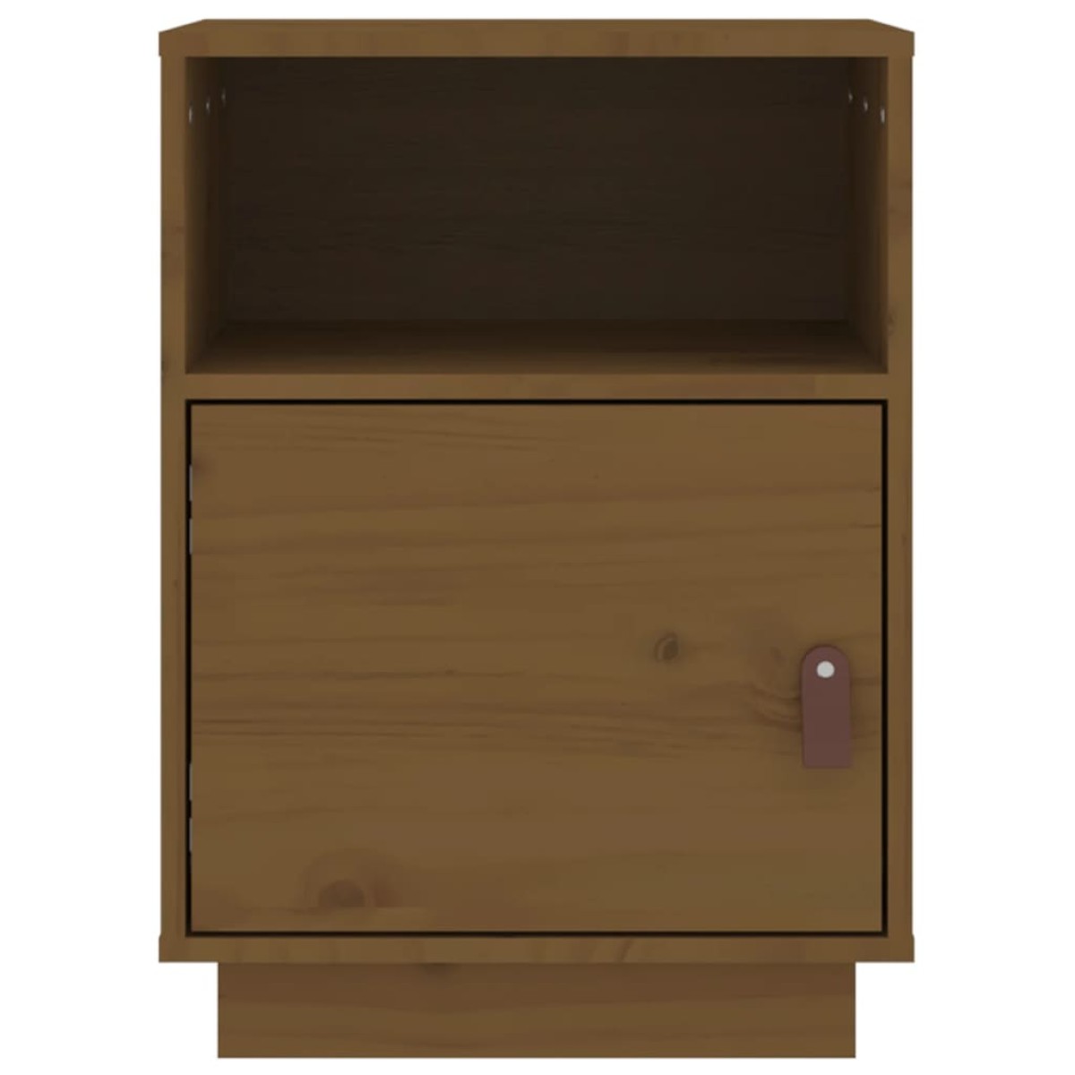 vidaXL Κομοδίνο Καφέ Μελί 40x34x55εκ. από Μασίφ Ξύλο Πεύκου