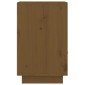 vidaXL Κομοδίνο Καφέ Μελί 40x34x55εκ. από Μασίφ Ξύλο Πεύκου
