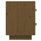vidaXL Κομοδίνο Καφέ Μελί 40x34x45 εκ. από Μασίφ Ξύλο Πεύκου