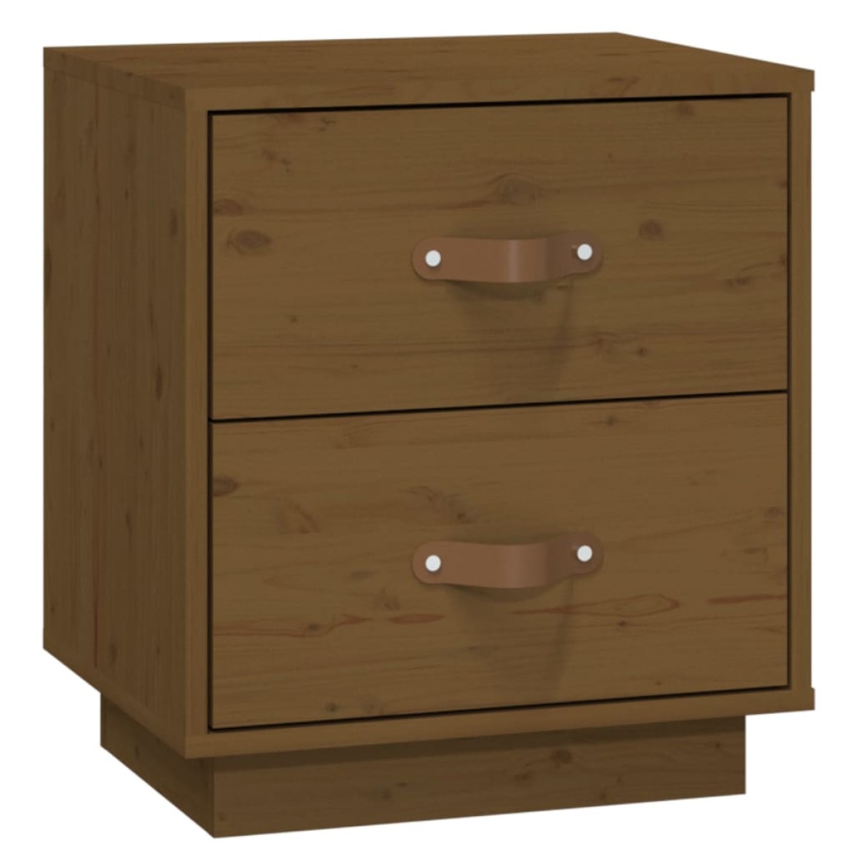 vidaXL Κομοδίνα 2 τεμ. Καφέ Μελί 40x34x45 εκ. από Μασίφ Ξύλο Πεύκου