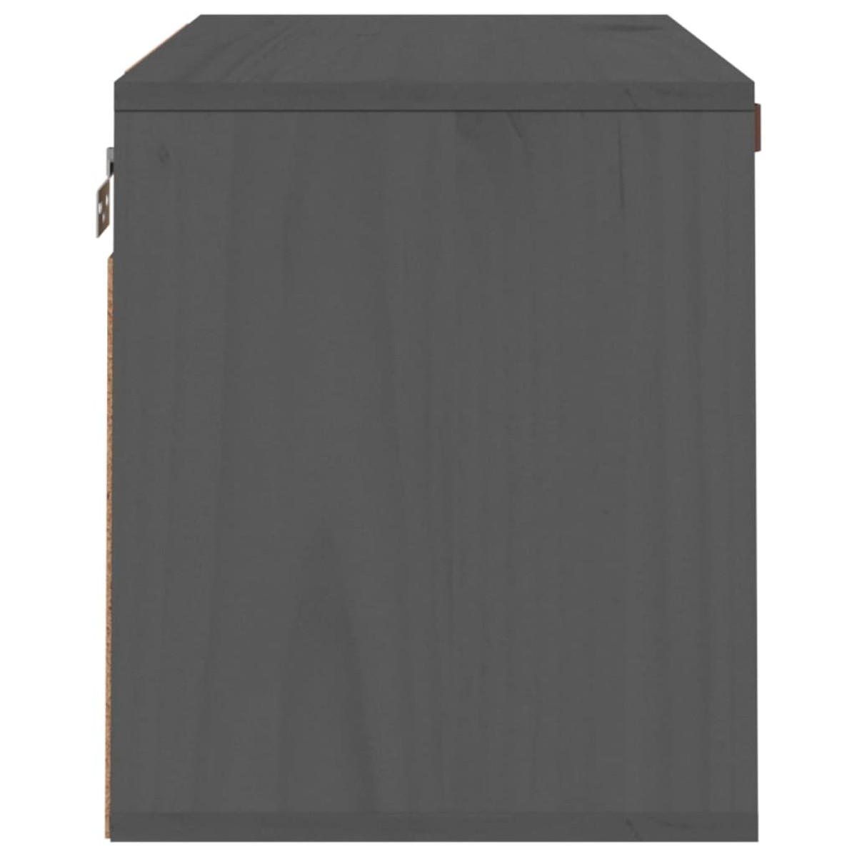 vidaXL Ντουλάπι Τοίχου Γκρι 60x30x35 εκ. από Μασίφ Ξύλο Πεύκου