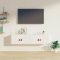 vidaXL Ντουλάπια Τοίχου 2 τεμ. Λευκά 60x30x30 εκ από Μασίφ Ξύλο Πεύκου