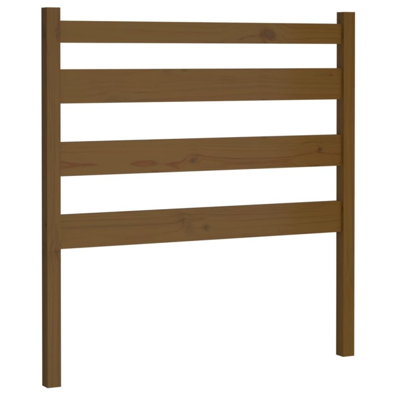 vidaXL Κεφαλάρι Κρεβατιού Καφέ Μελί 106x4x100 εκ. Μασίφ Ξύλο Πεύκου