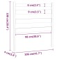 vidaXL Κεφαλάρι Κρεβατιού Μαύρο 106 x 4 x 100 εκ. Μασίφ Ξύλο Πεύκου