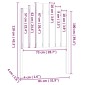 vidaXL Κεφαλάρι Κρεβατιού Μαύρο 81 x 4 x 110 εκ. από Μασίφ Ξύλο Πεύκου