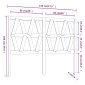 vidaXL Κεφαλάρι Κρεβατιού Γκρι 146 x 4 x 100 εκ. από Μασίφ Ξύλο Πεύκου