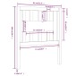 vidaXL Κεφαλάρι Μαύρο 81 x 4 x 100 εκ. από Μασίφ Ξύλο Πεύκου