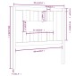 vidaXL Κεφαλάρι Μαύρο 96 x 4 x 100 εκ. από Μασίφ Ξύλο Πεύκου