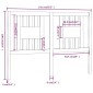 vidaXL Κεφαλάρι Κρεβατιού Μελί 141 x 4 x 100 εκ. από Μασίφ Ξύλο Πεύκου