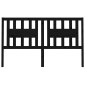 vidaXL Κεφαλάρι Κρεβατιού Μαύρο 206 x 4 x 100 εκ. Μασίφ Ξύλο Πεύκου