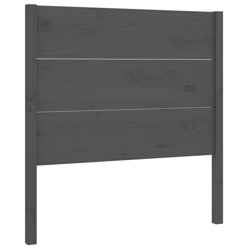 vidaXL Κεφαλάρι Γκρι 96 x 4 x 100 εκ. από Μασίφ Ξύλο Πεύκου