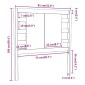 vidaXL Κεφαλάρι Γκρι 81 x 4 x 100 εκ. από Μασίφ Ξύλο Πεύκου