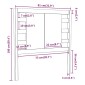 vidaXL Κεφαλάρι Μελί 81 x 4 x 100 εκ. από Μασίφ Ξύλο Πεύκου