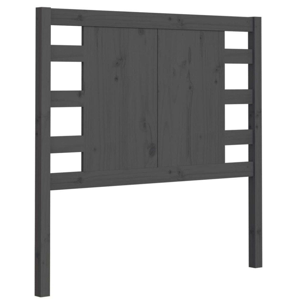 vidaXL Κεφαλάρι Γκρι 96 x 4 x 100 εκ. από Μασίφ Ξύλο Πεύκου