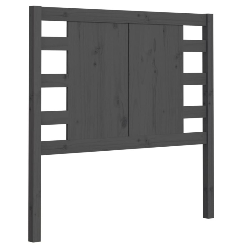 vidaXL Κεφαλάρι Γκρι 96 x 4 x 100 εκ. από Μασίφ Ξύλο Πεύκου