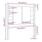 vidaXL Κεφαλάρι Κρεβατιού Μαύρο 96 x 4 x 100 εκ. από Μασίφ Ξύλο Πεύκου