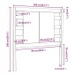 vidaXL Κεφαλάρι Καφέ Μελί 106x4x100 εκ. Μασίφ Ξύλο Πεύκου