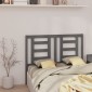 vidaXL Κεφαλάρι Κρεβατιού Γκρι 126 x 4 x 100 εκ. από Μασίφ Ξύλο Πεύκου