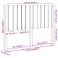 vidaXL Κεφαλάρι Κρεβατιού Γκρι 125,5 x 4 x 100 εκ. Μασίφ Ξύλο Πεύκου