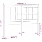 vidaXL Κεφαλάρι Κρεβατιού Μελί 125,5 x 4 x 100 εκ. Μασίφ Ξύλο Πεύκου