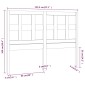 vidaXL Κεφαλάρι Κρεβατιού Γκρι 145,5x4x100 εκ. από Μασίφ Ξύλο Πεύκου
