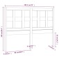 vidaXL Κεφαλάρι Κρεβατιού Μαύρο 185,5x4x100 εκ. Μασίφ Ξύλο Πεύκου