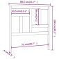 vidaXL Κεφαλάρι Κρεβατιού Μελί 80,5 x 4 x 100 εκ. Μασίφ Ξύλο Πεύκου