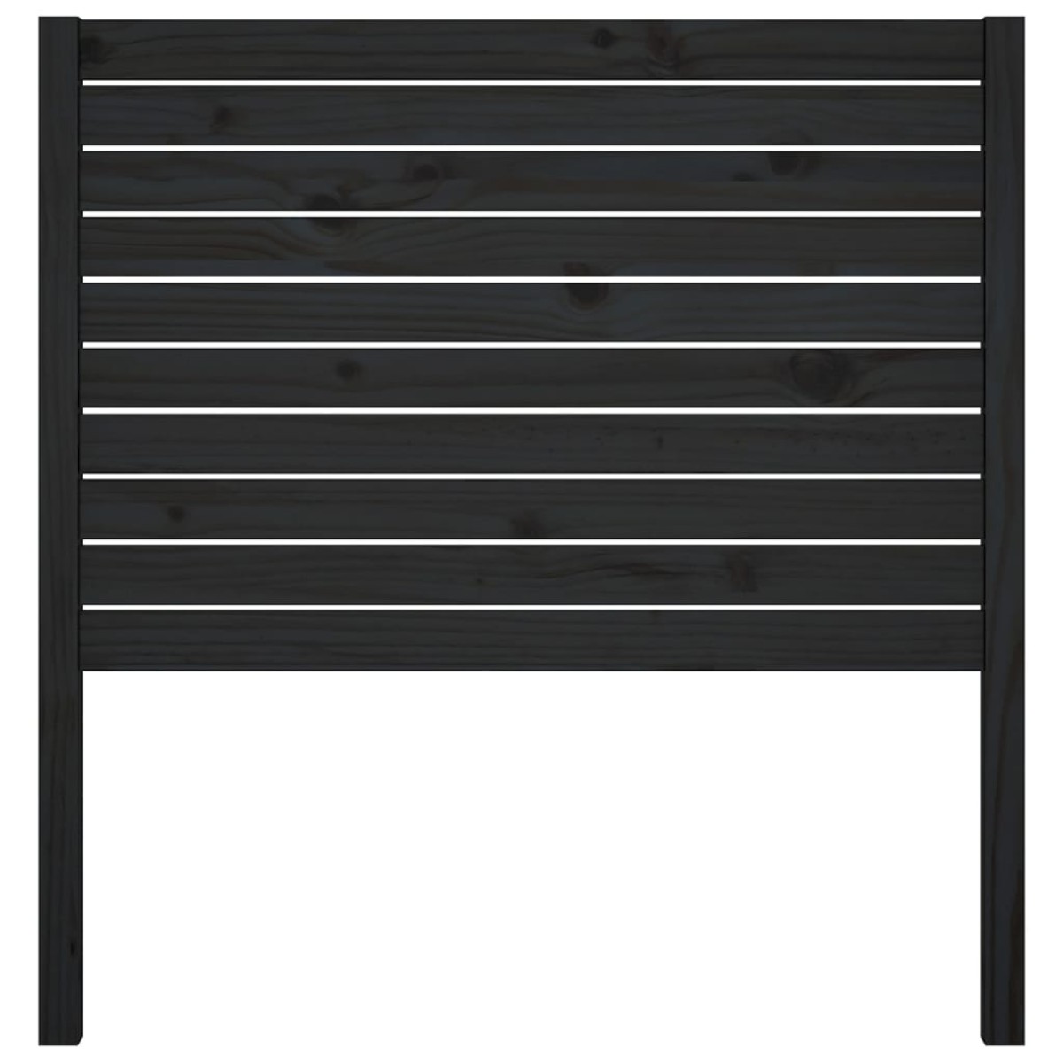 vidaXL Κεφαλάρι Κρεβατιού Μαύρο 96 x 4 x 100 εκ. από Μασίφ Ξύλο Πεύκου
