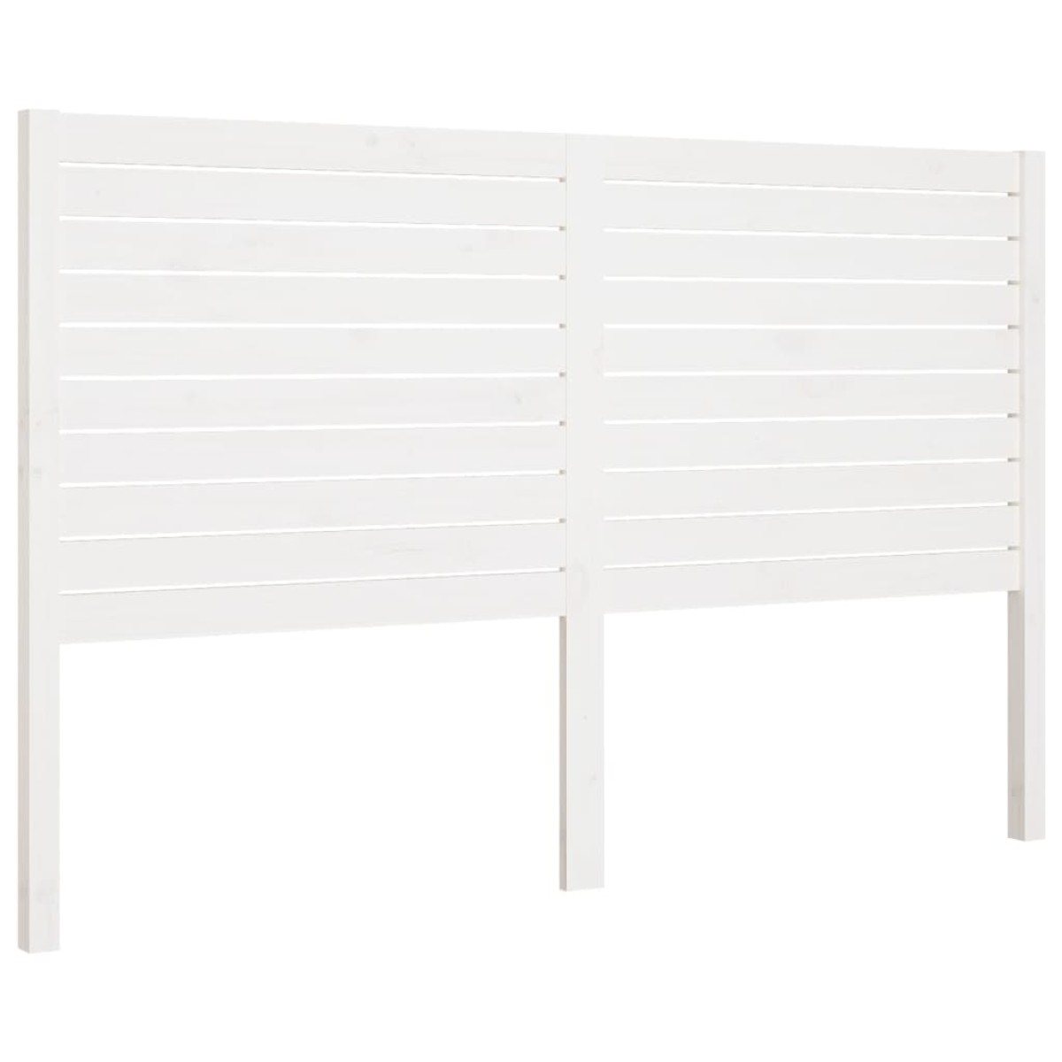 vidaXL Κεφαλάρι Κρεβατιού Λευκό 126 x 4 x 100 εκ. Μασίφ Ξύλο Πεύκου