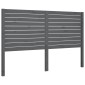 vidaXL Κεφαλάρι Κρεβατιού Γκρι 126 x 4 x 100 εκ. από Μασίφ Ξύλο Πεύκου