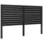 vidaXL Κεφαλάρι Κρεβατιού Μαύρο 126 x 4 x 100 εκ. Μασίφ Ξύλο Πεύκου