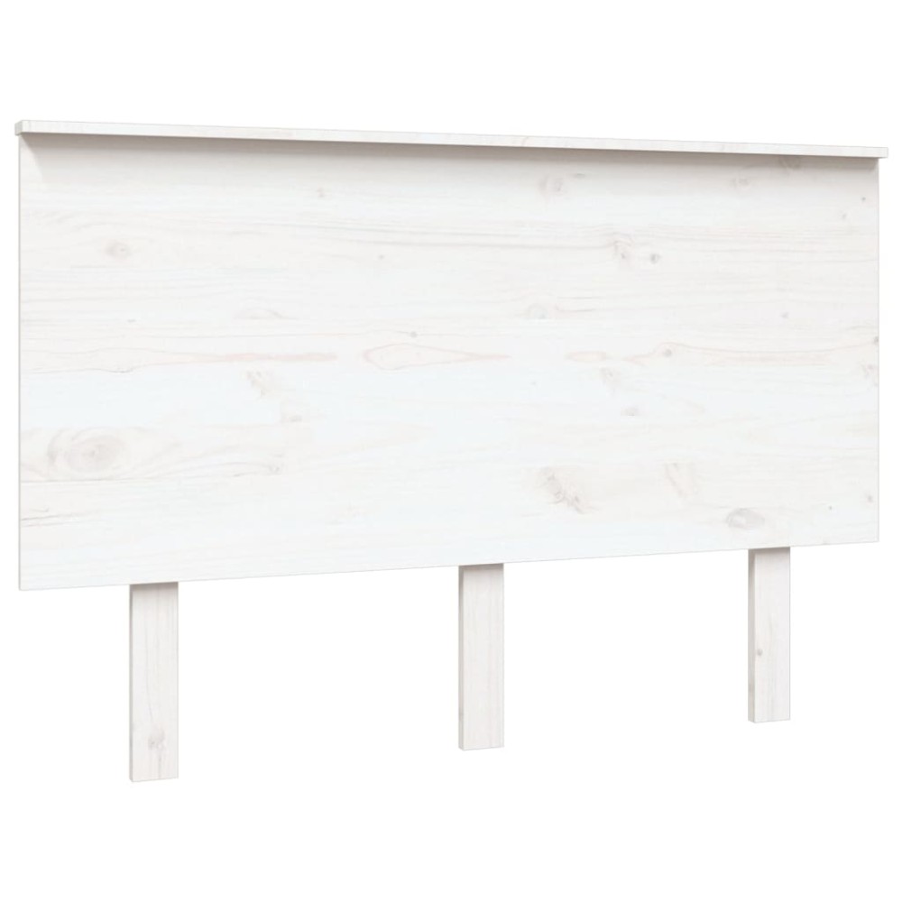 vidaXL Κεφαλάρι Κρεβατιού Λευκό 124x6x82,5 εκ. Μασίφ Ξύλο Πεύκου
