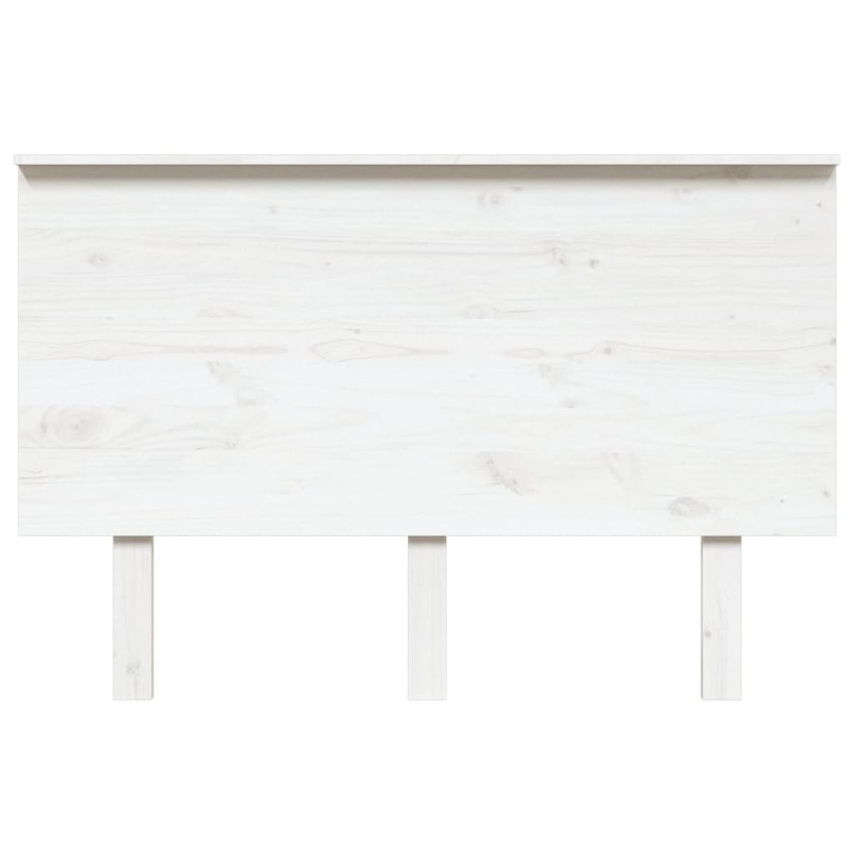 vidaXL Κεφαλάρι Κρεβατιού Λευκό 124x6x82,5 εκ. Μασίφ Ξύλο Πεύκου