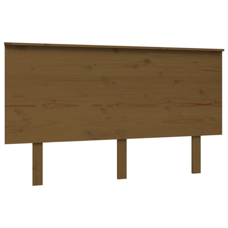 vidaXL Κεφαλάρι Κρεβατιού Μελί 139x6x82,5 εκ. από Μασίφ Ξύλο Πεύκου