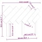vidaXL Κεφαλάρι Κρεβατιού Λευκό 122,5x3x80,5 εκ. από Μασίφ Ξύλο Πεύκου