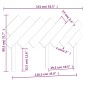 vidaXL Κεφαλάρι Κρεβατιού Μελί 141x3x80,5 εκ. από Μασίφ Ξύλο Πεύκου