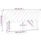 vidaXL Κεφαλάρι Κρεβατιού Λευκό 178x3x80,5 εκ. από Μασίφ Ξύλο Πεύκου