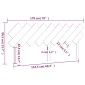 vidaXL Κεφαλάρι Κρεβατιού Γκρι178x3x80,5 εκ. από Μασίφ Ξύλο Πεύκου