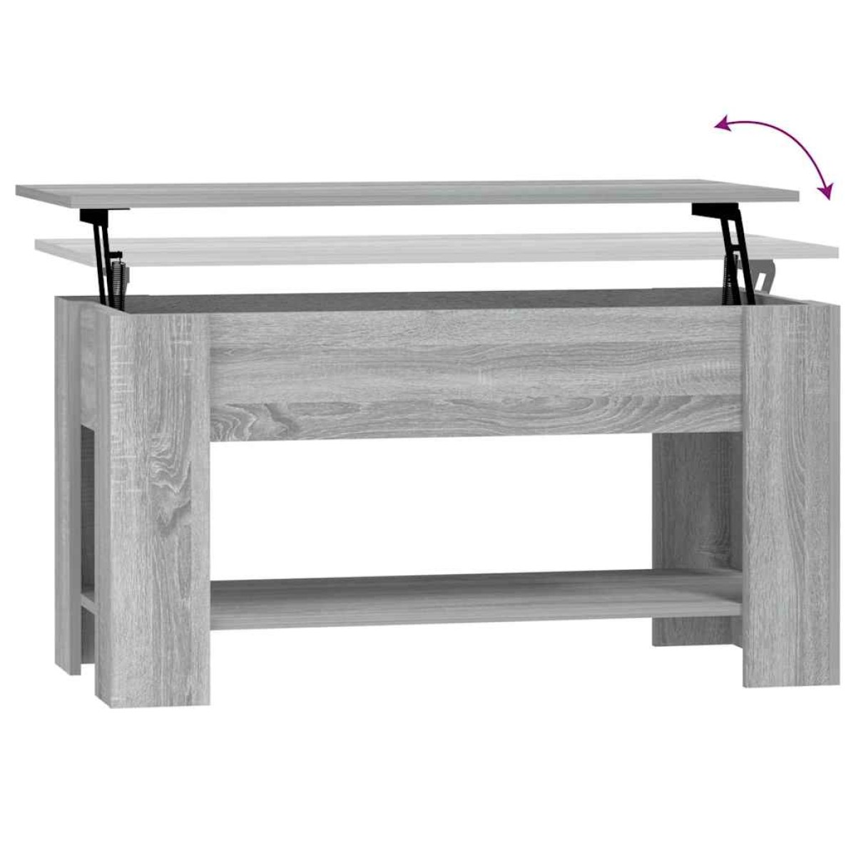 vidaXL Τραπεζάκι Σαλονιού Γκρι Sonoma 101x49x52 εκ. Επεξεργασμένο Ξύλο