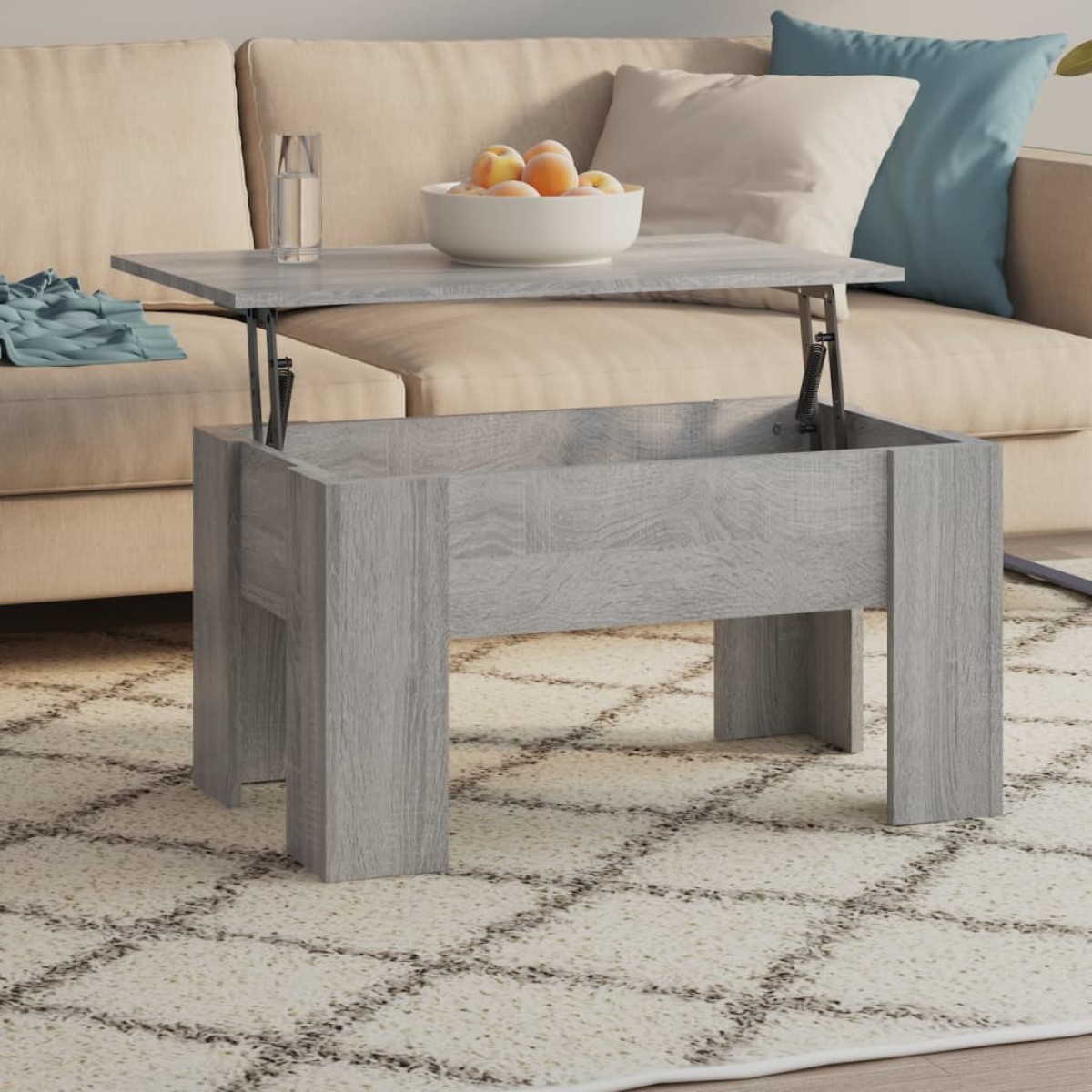 vidaXL Τραπεζάκι Σαλονιού Γκρι Sonoma 79x49x41 εκ. Επεξεργασμένο Ξύλο