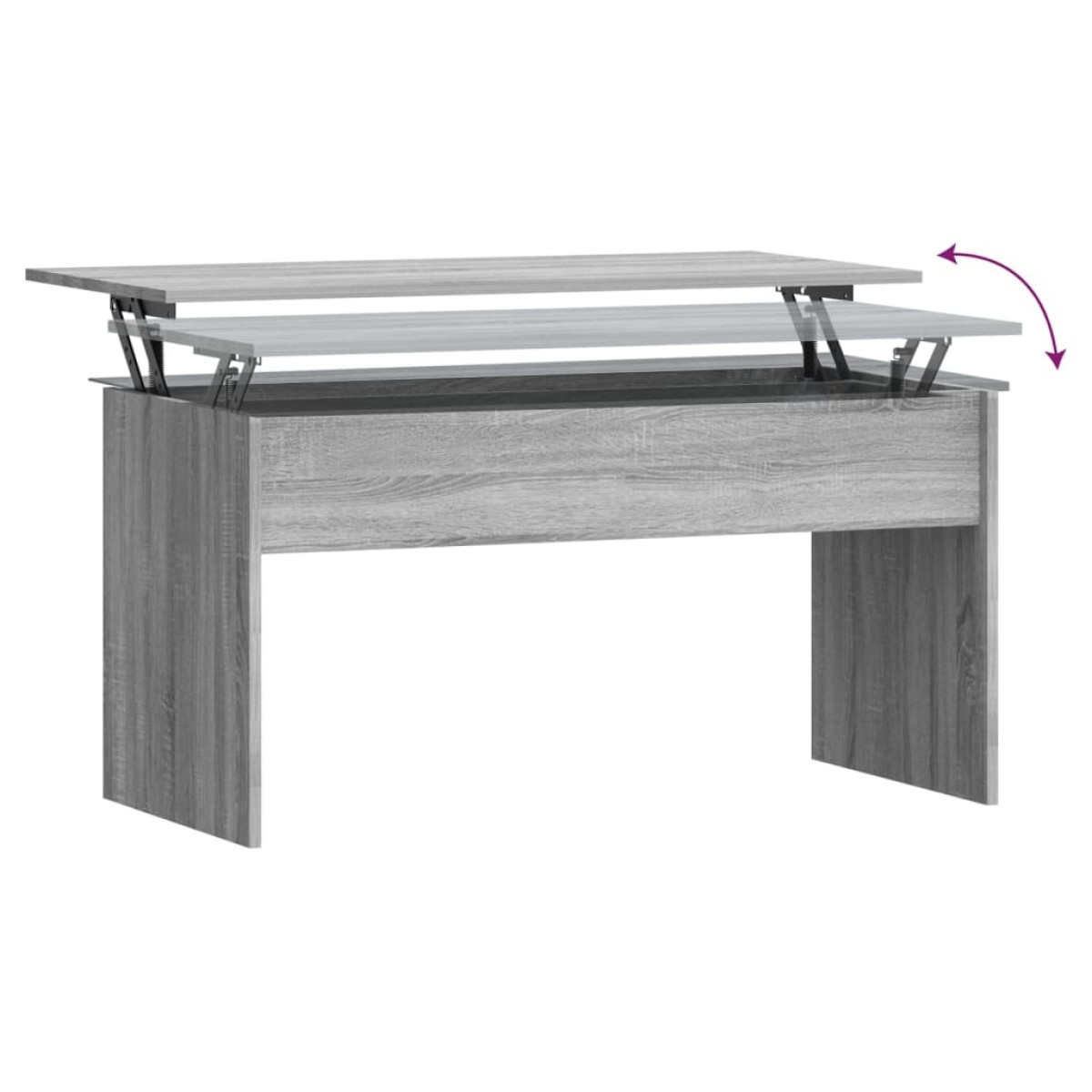 vidaXL Τραπεζάκι Σαλονιού Γκρι Sonoma 102x50,5x52,5 εκ. Επεξ. Ξύλο