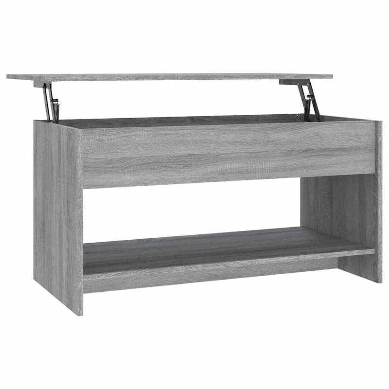 vidaXL Τραπεζάκι Σαλονιού Γκρι Sonoma102x50x52,5 εκ.Επεξεργασμένο Ξύλο