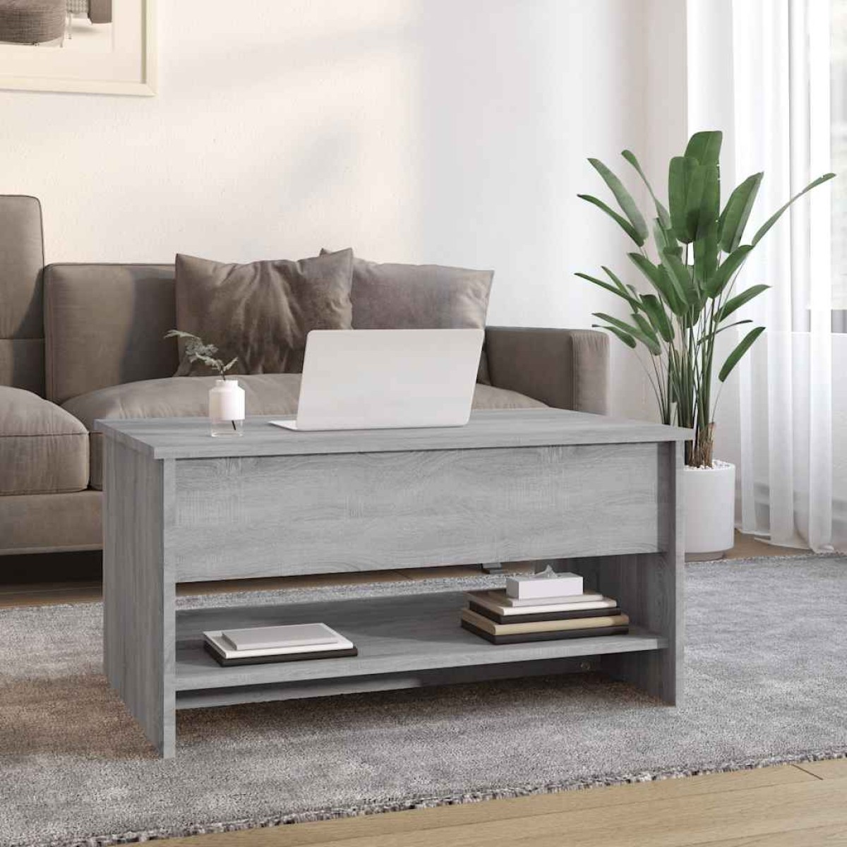 vidaXL Τραπεζάκι Σαλονιού Γκρι Sonoma 80x50x40 εκ.Επεξεργασμένο Ξύλο